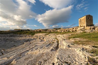 Italien Sizilien Syrakus antikes Theater